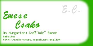 emese csako business card